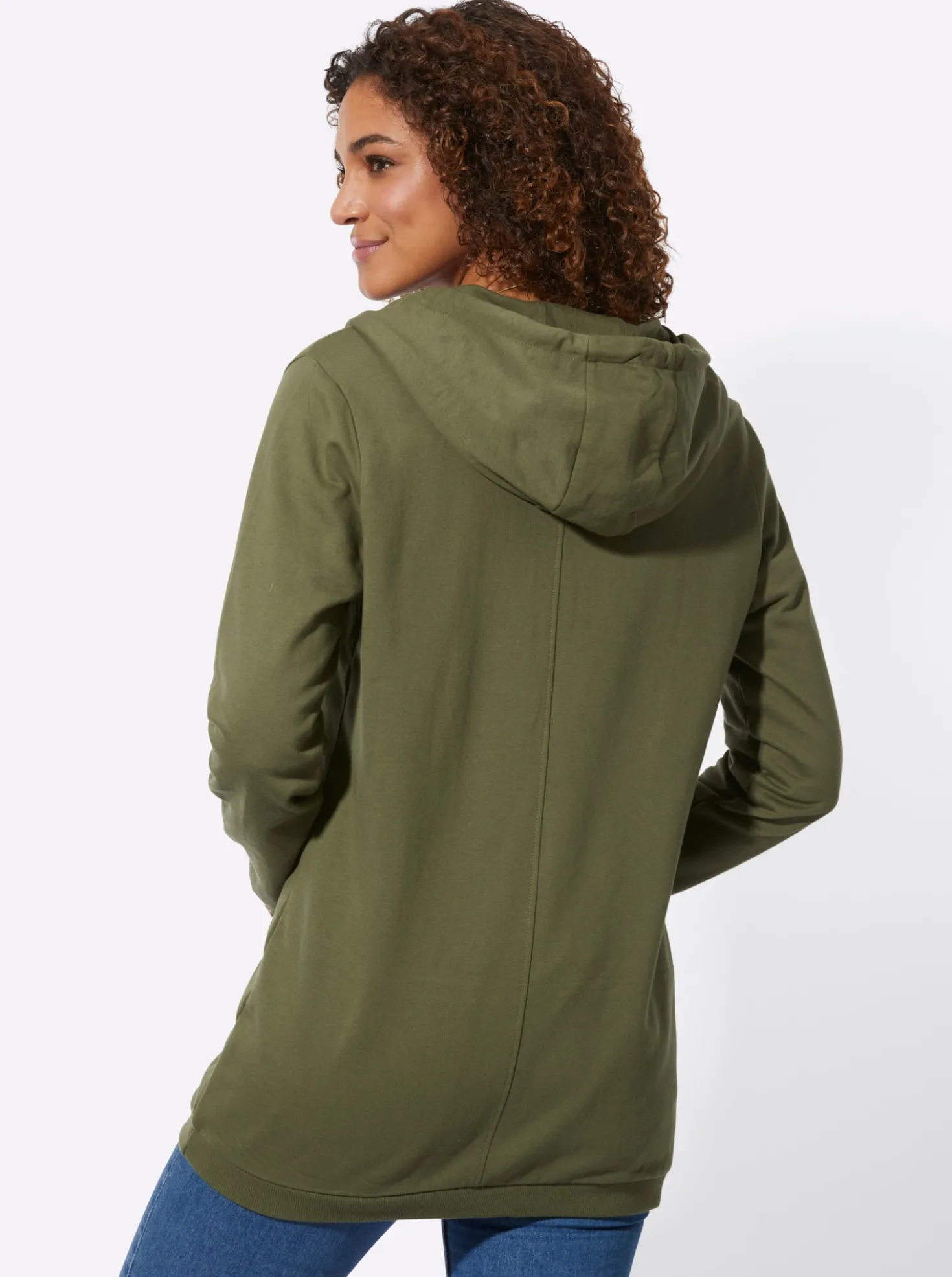 Sweatjacke in weich angerauter Qualität