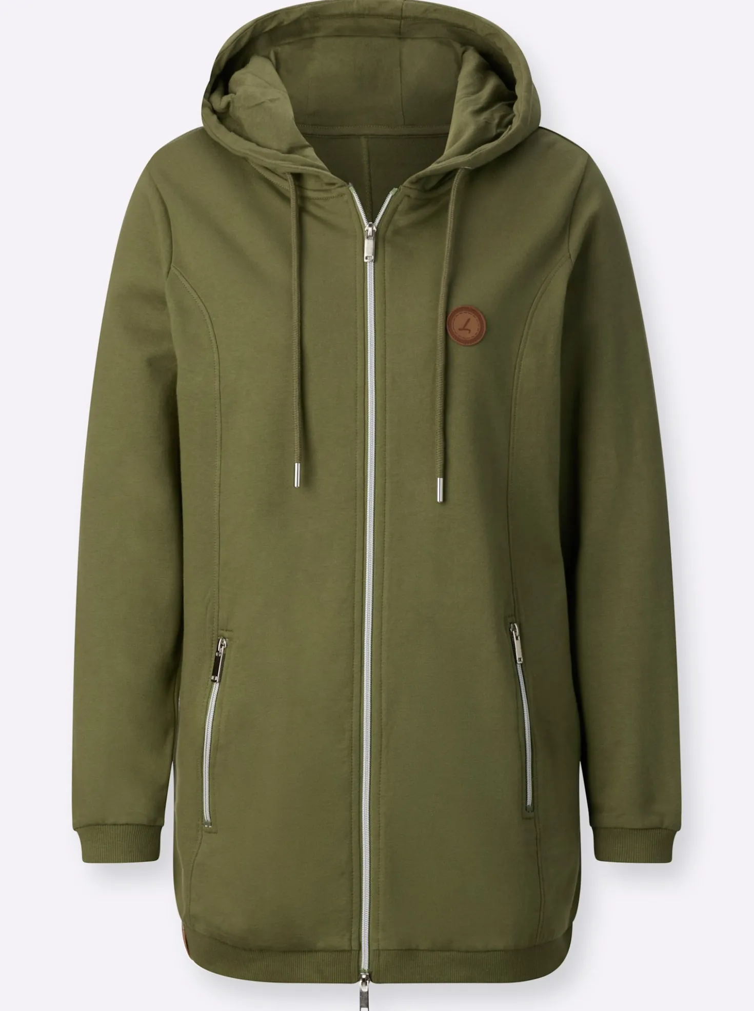 Sweatjacke in weich angerauter Qualität