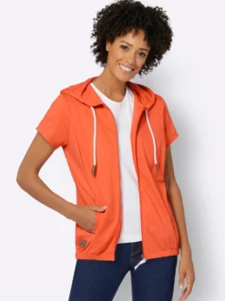 Sweatjacke mit Nahttaschen