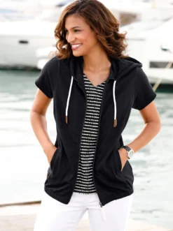 Sweatjacke mit Nahttaschen