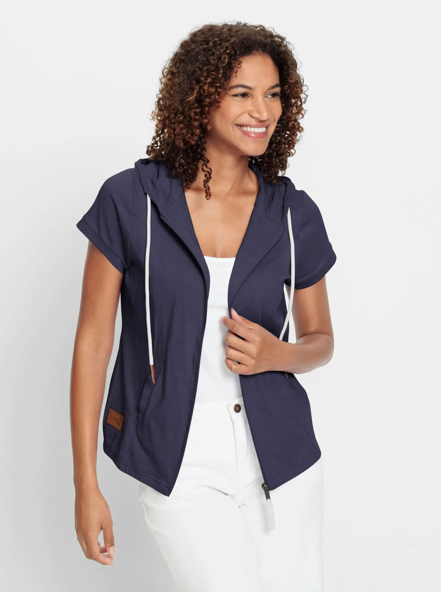Sweatjacke mit Nahttaschen