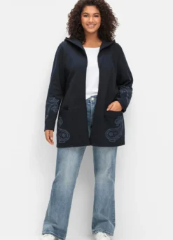 Sweatjacke mit Paisleydruck