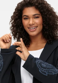 Sweatjacke mit Paisleydruck