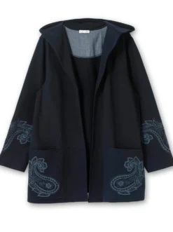 Sweatjacke mit Paisleydruck