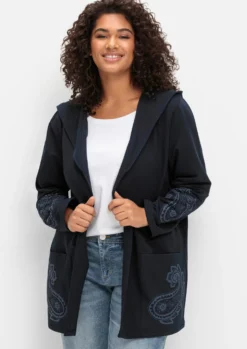 Sweatjacke mit Paisleydruck