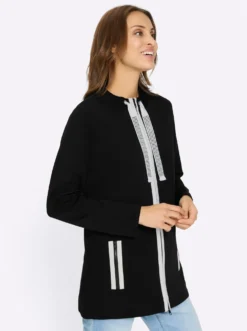 Sweatjacke mit 2-Wege-Reißverschluss
