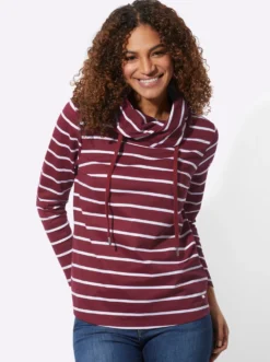 Sweatshirt mit überlappendem Rollkragen