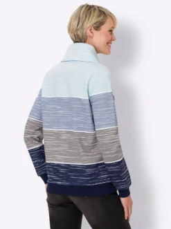 Sweatshirt mit überlappendem Rollkragen