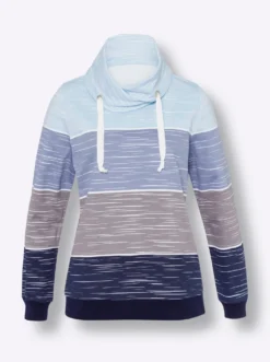 Sweatshirt mit überlappendem Rollkragen