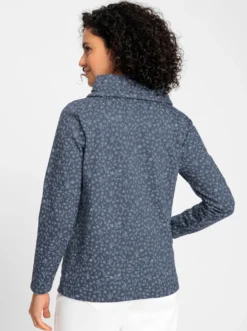 Sweatshirt mit überlappenden Rollkragen