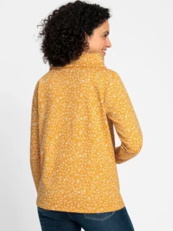 Sweatshirt mit überlappenden Rollkragen