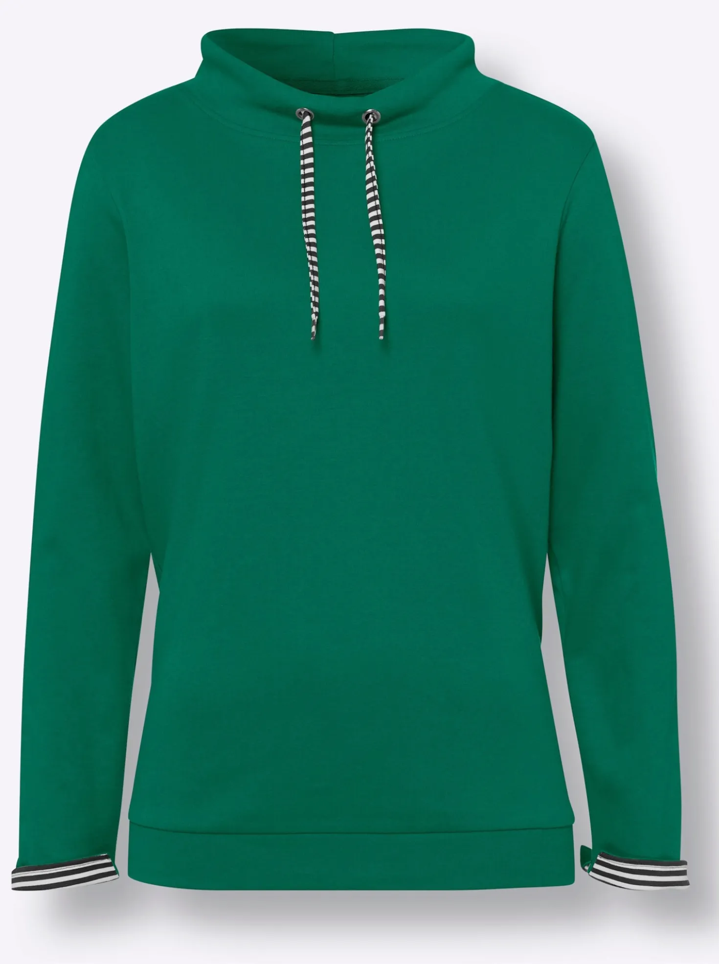 Sweatshirt mit gestreiftem Bindeband