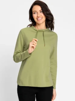 Sweatshirt mit halsfernem Stehkragen