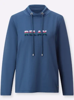 Sweatshirt mit Schriftzug im Vorderteil