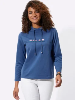 Sweatshirt mit Schriftzug im Vorderteil