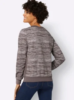 Sweatshirt mit Uni-Einsätzen