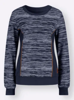 Sweatshirt mit Uni-Einsätzen