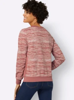 Sweatshirt mit Uni-Einsätzen