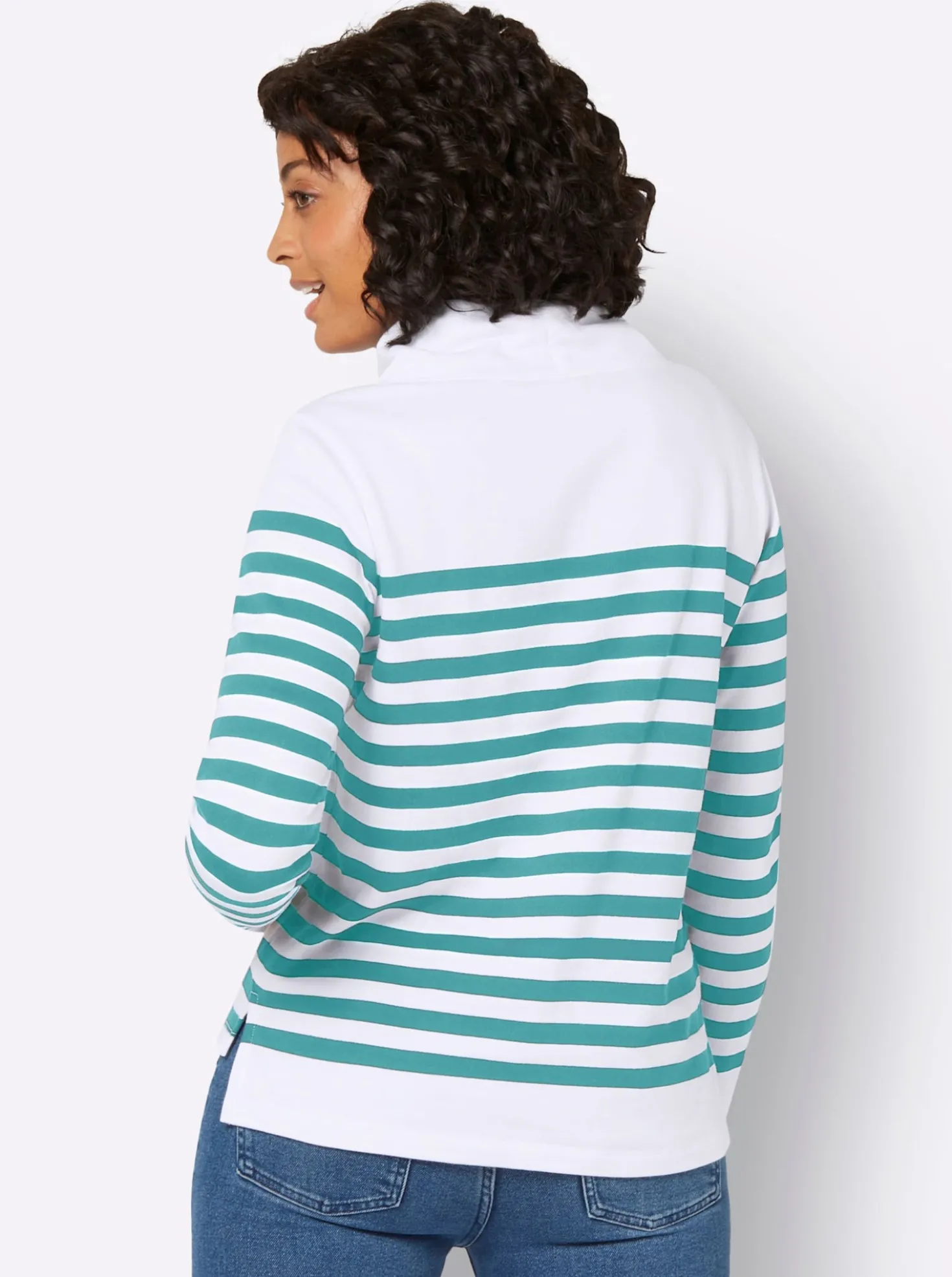 Sweatshirt mit verlängertem Rückteil