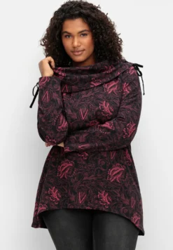 Sweatshirt mit weitem Schalkragen