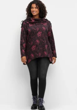 Sweatshirt mit weitem Schalkragen