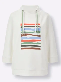 Sweatshirt mit weitem Stehkragen