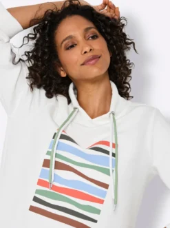 Sweatshirt mit weitem Stehkragen