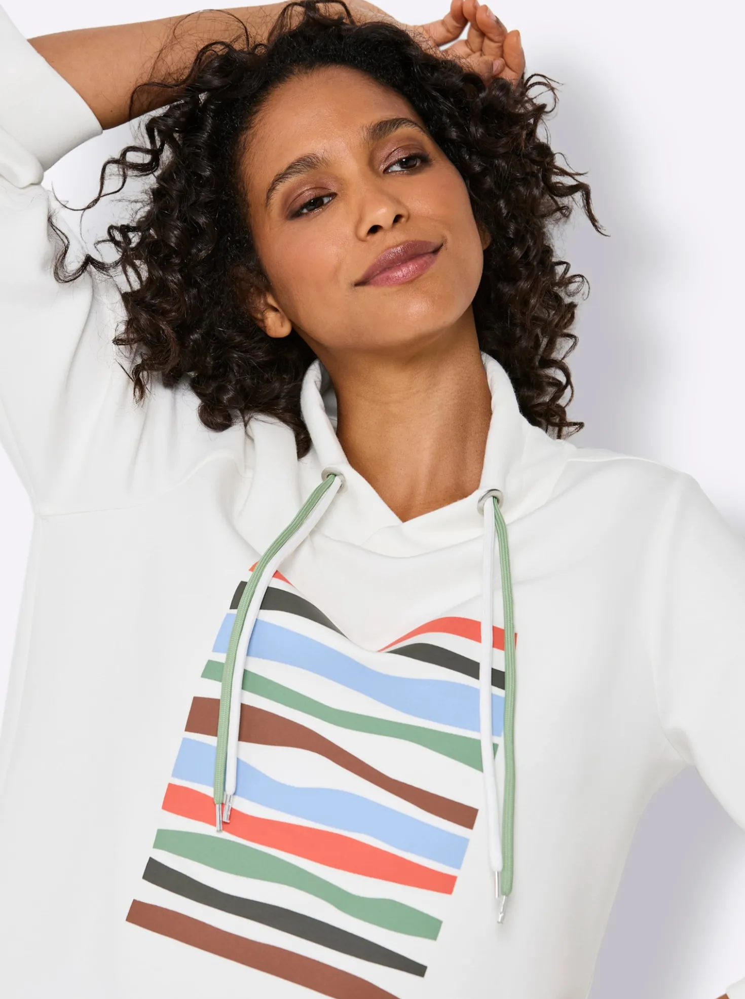 Sweatshirt mit weitem Stehkragen