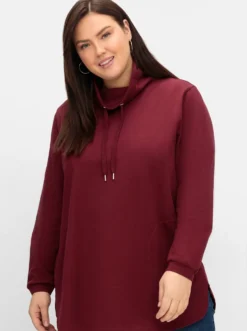 Sweatshirt mit weitem Stehkragen