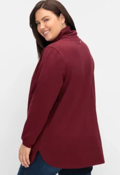 Sweatshirt mit weitem Stehkragen