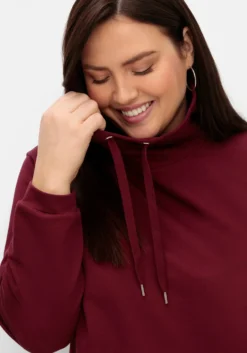 Sweatshirt mit weitem Stehkragen