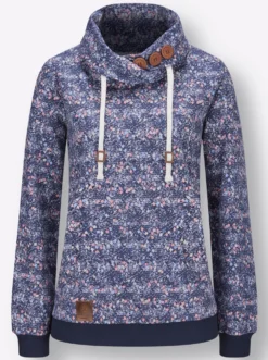 Sweatshirt mit Zierknöpfen