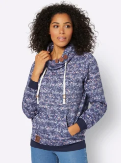 Sweatshirt mit Zierknöpfen