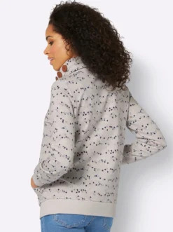 Sweatshirt mit Zierknöpfen