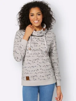 Sweatshirt mit Zierknöpfen