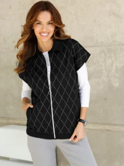 Sweatweste mit Folien-Druck vorne