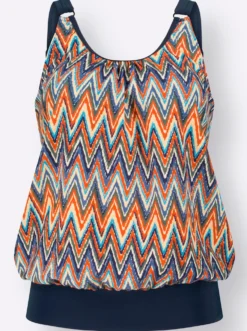 Tankini-Oberteil mit Elastik-Bund