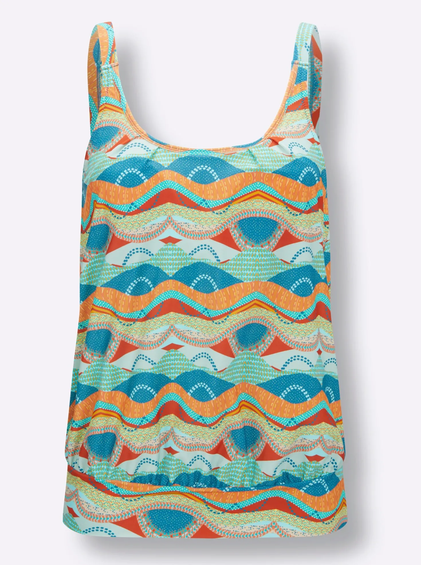 Tankini-Oberteil mit Ethno-Druck