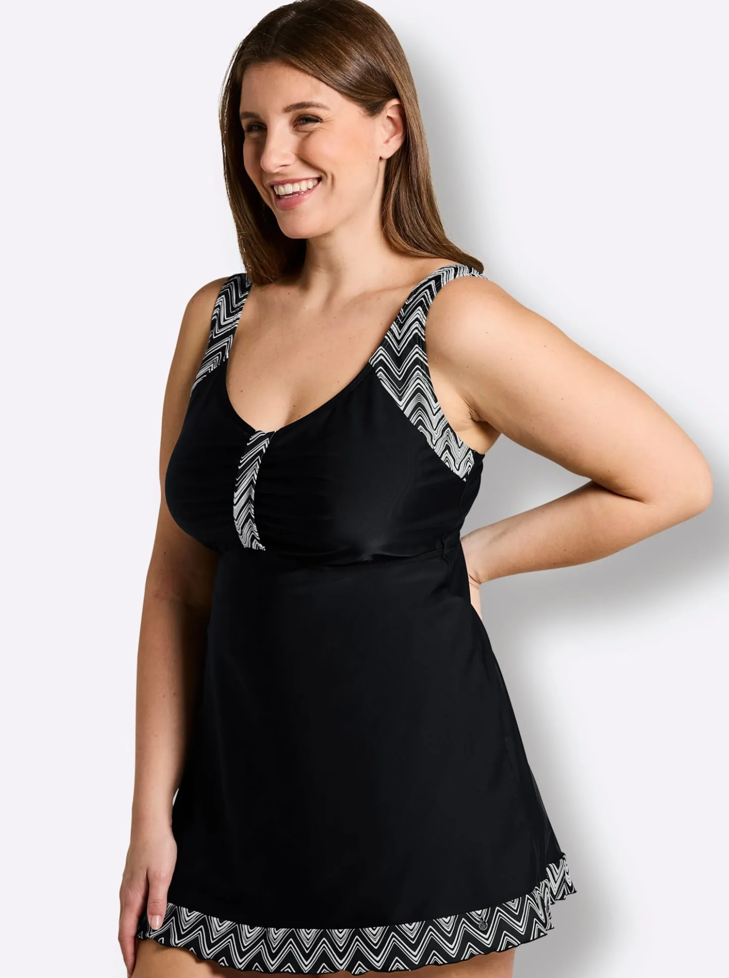Tankini-Oberteil mit Grafikprint