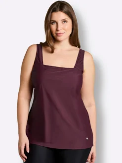 Tankini-Oberteil mit Karree-Ausschnitt