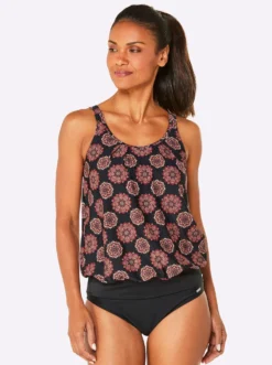 Tankini-Oberteil mit Mandala-Motiven