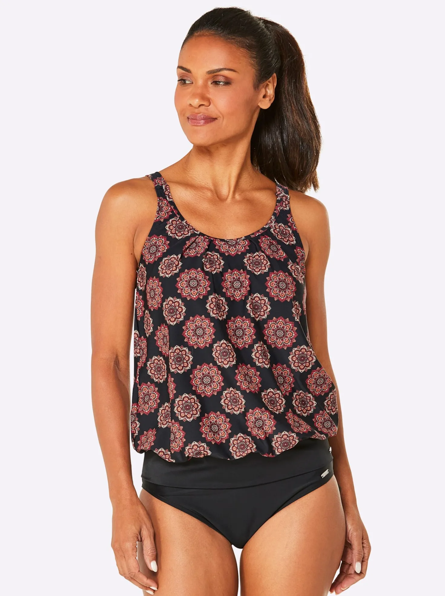 Tankini-Oberteil mit Mandala-Motiven