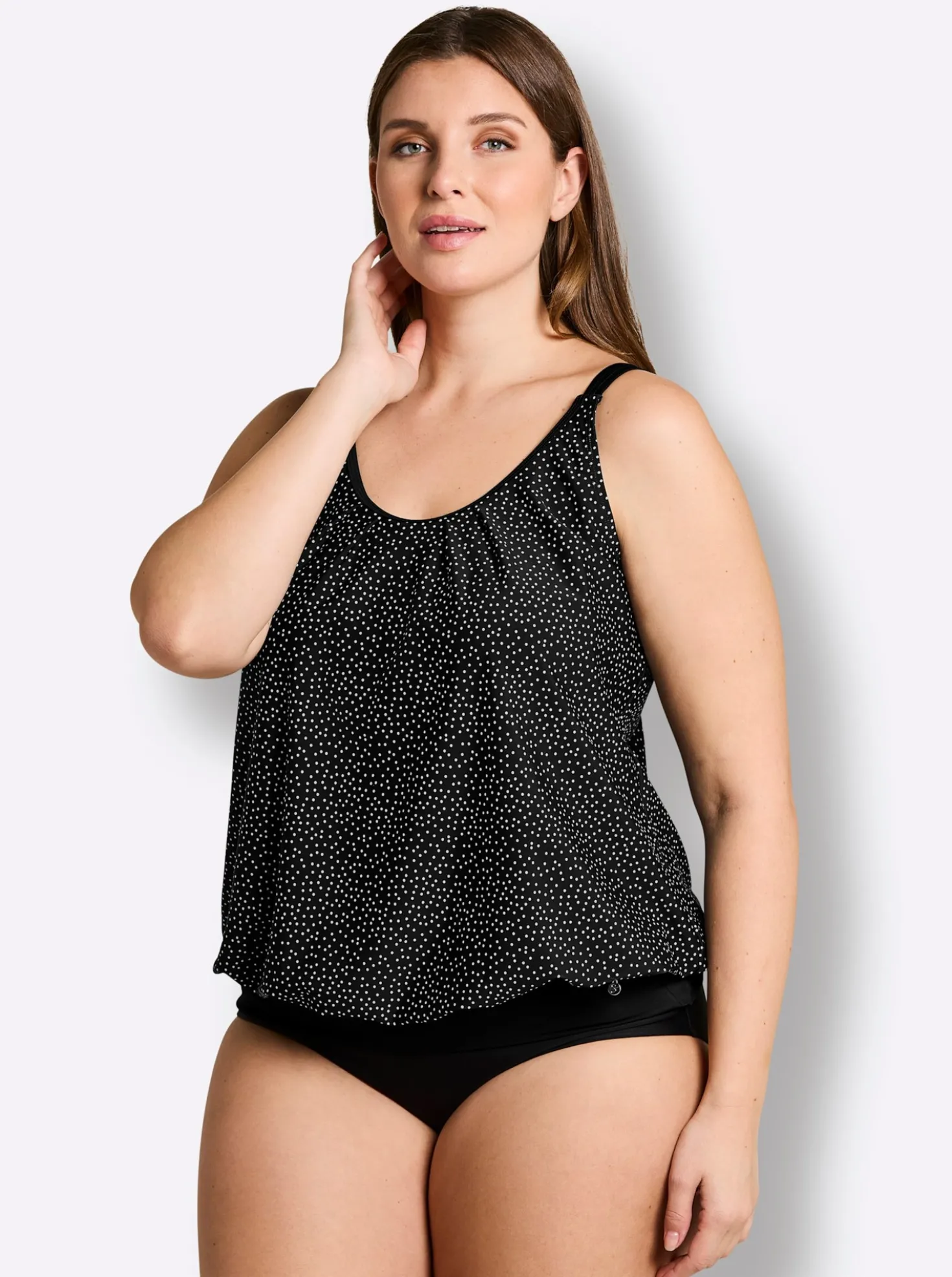 Tankini-Oberteil mit Pünktchen