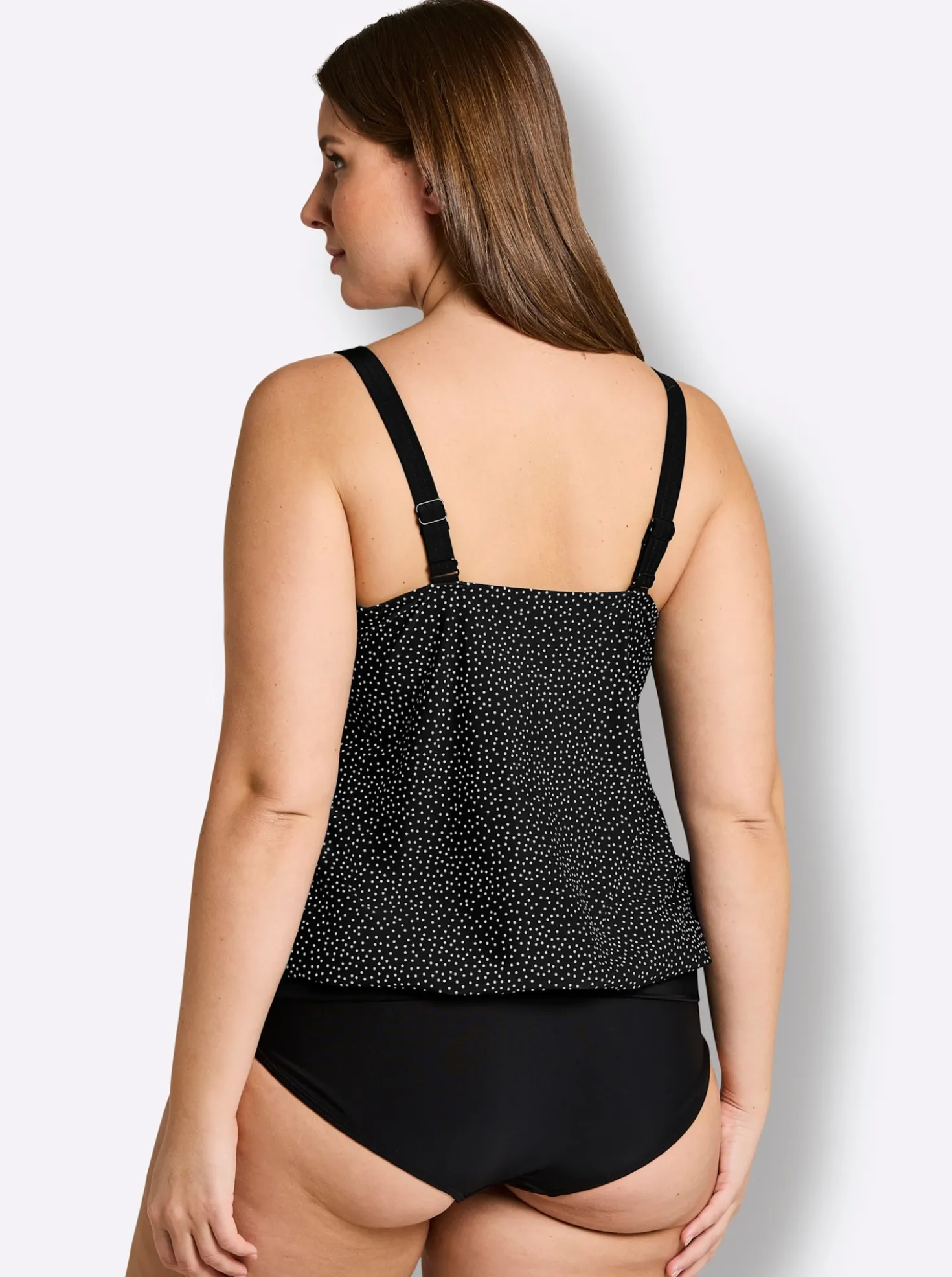 Tankini-Oberteil mit Pünktchen