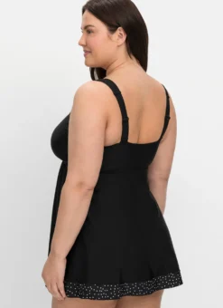 Tankini-Oberteil mit Pünktchenprint