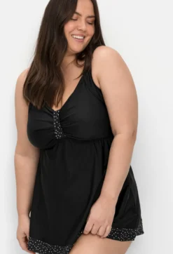 Tankini-Oberteil mit Pünktchenprint