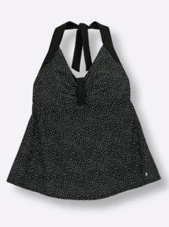 Tankini-Oberteil mit Pünktchenprint