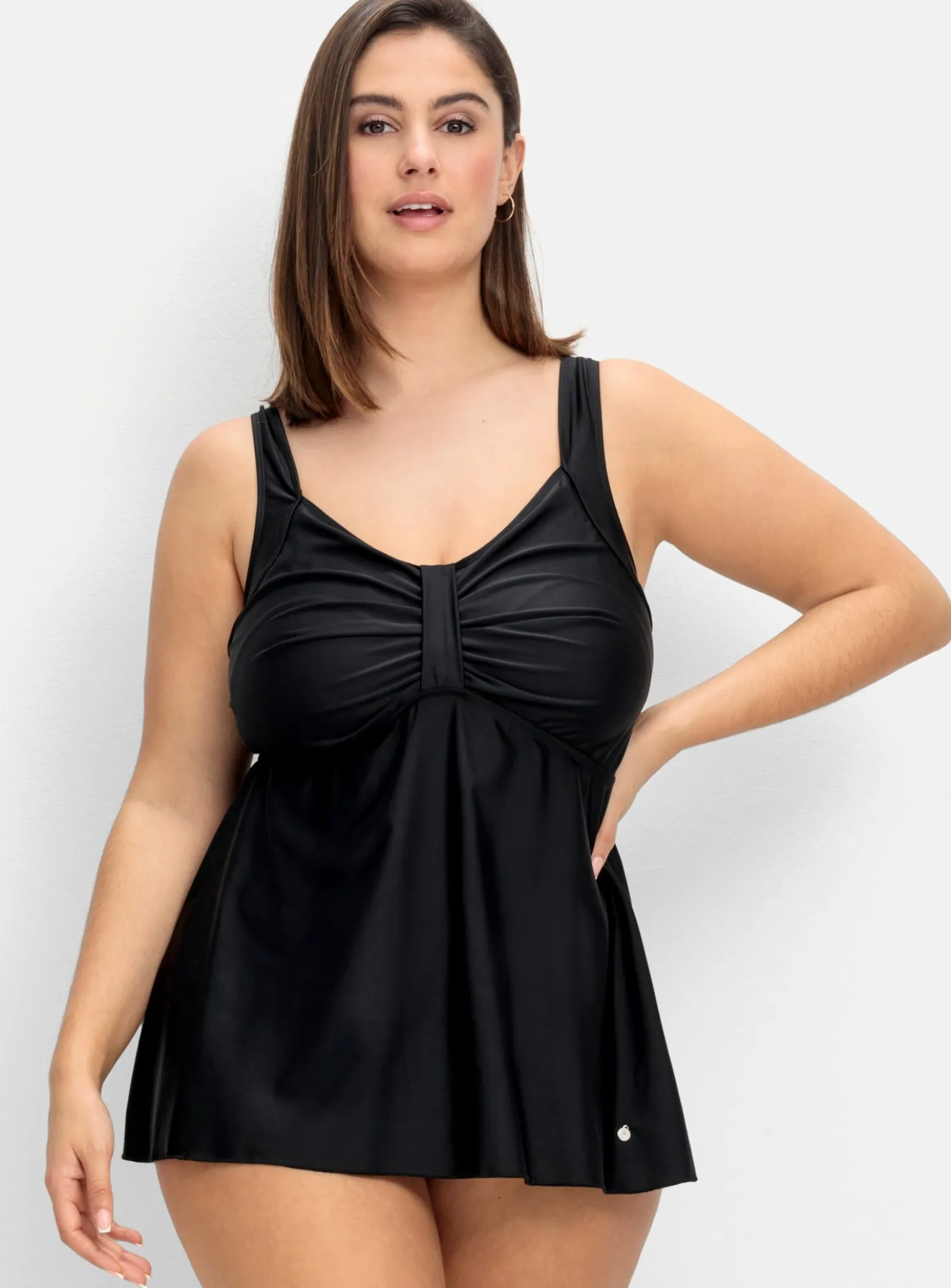 Tankini-Oberteil mit Raffung im Brustbereich