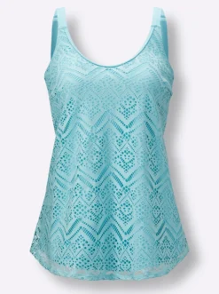 Tankini-Oberteil mit Spitze
