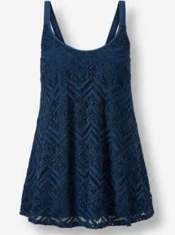 Tankini-Oberteil mit Spitze